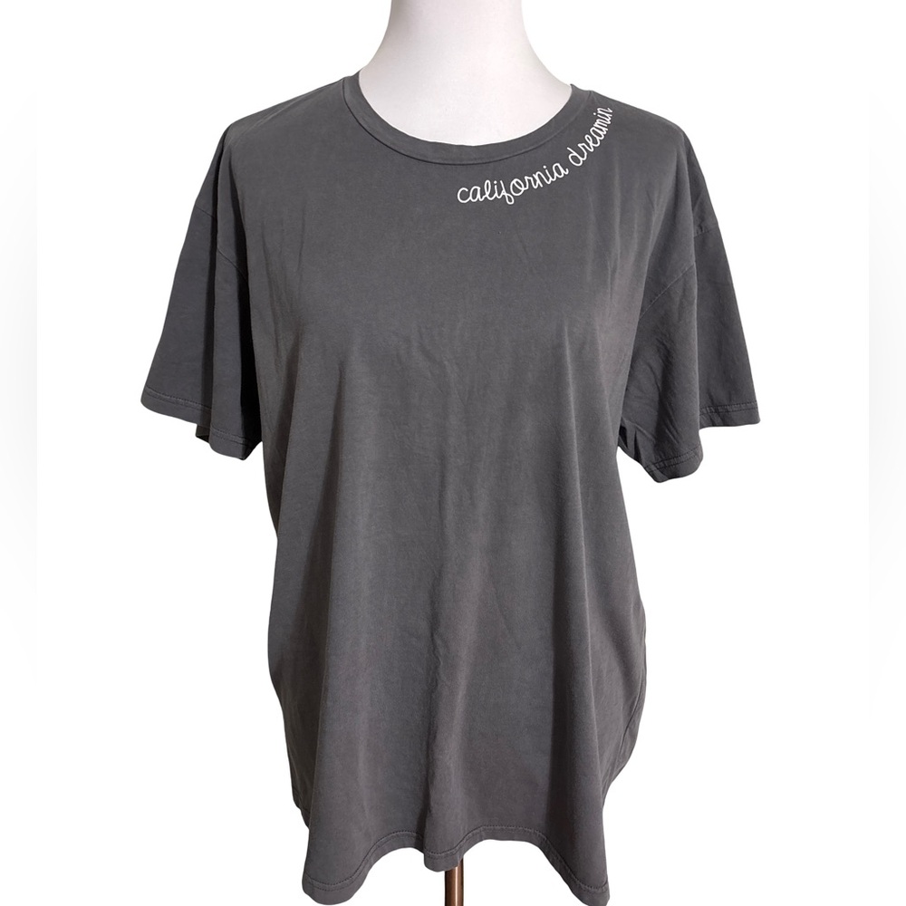 7 For All Mankind Charcoal Short Sleeve Tee